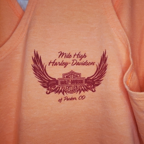 Harley Davidson Orange Tank Sz M - Picture 5 of 9